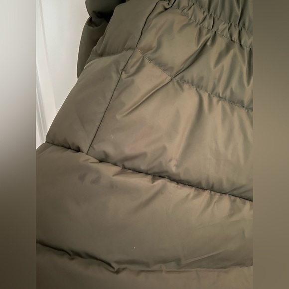 Columbia Omni-Shield down feather long coat girls/ youth Sz. 18-20 olive green - Picture 10 of 12